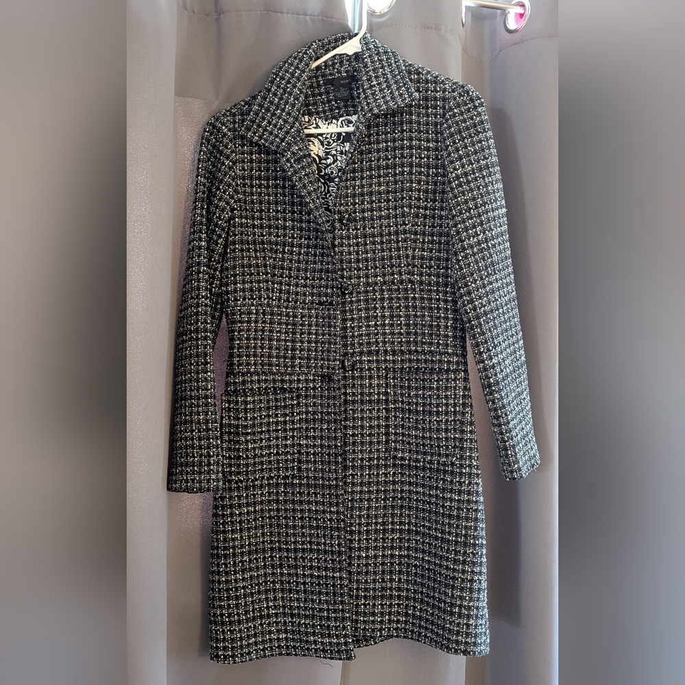 WDNY Tweed Houndstooth Coat